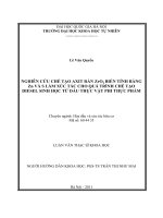 nghiên cứu chế tạo axit rắn zro2 biến tính bằng zn và s làm xúc tác cho quá trình chế tạo diesel sinh học từ dầu thực vật phi thực phẩm