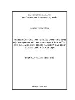 nghiên cứu tổng hợp vật liệu gốm thủy tinh hệ cao-mgo-sio2 từ talc phú thọ và ảnh hưởng của b2o3, al2o3 kích thước nano đến cấu trúc và tính chất của vật liệu