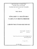 tổng hợp và chuyển hoá n-aryl-n', n'-đietylthioure