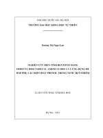 nghiên cứu biến tính bentonit bằng dimetyl dioctadecyl amoni clorua và ứng dụng để hấp phụ các hợp chất phenol trong nước bị ô nhiễm
