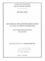 hoàn thiện hệ thống kênh phân phối sản phẩm của công ty cổ phần gas petrolimex