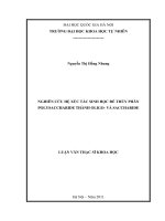 nghiên cứu hệ xúc tác sinh học để thủy phân polysaccharid thành oligo- và saccharide