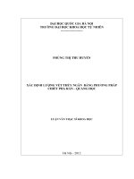 xác định lượng vết thủy ngân bằng phương pháp chiết pha rắn - quang học