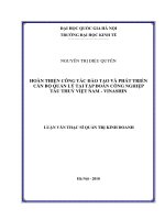 hoàn thiện công tác đào tạo và phát triển cán bộ quản lý tại tập đoàn công nghiệp tàu thủy việt nam-vinashin