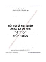 kiến thức và kinh nghiệm làm bài qua các kì thi đại học môn toán - nguyễn phú khánh