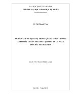 nghiên cứu áp dụng hệ thống quản lý môi trường theo chuẩn iso 14001 tại công ty cổ phần hóa dầu petrolimex