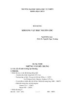 BÀI GIẢNG KHOÁNG vật học NGUỒN gốc