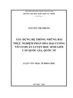 xây dựng hệ thống những bài thực nghiệm phần hóa đại cương vô cơ huấn luyện học sinh giỏi cấp quốc gia, quốc tế