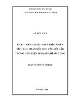 phát triển thuật toán điều khiển tích cực phản hồi cho các kết cấu trong điều kiện đo hạn chế đáp ứng tt