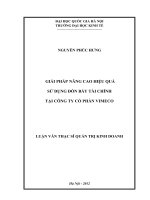 giải pháp nâng cao hiệu quả sử dụng đòn bẩy tài chính tại công ty cổ phần vimeco