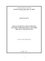 đánh giá ảnh hưởng và đề xuất biện pháp giảm thiểu ô nhiễm môi trường tại xí nghiệp thiếc đại từ, tỉnh thái nguyên