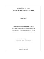 nghiên cứu điều kiện phân tích các hợp chất cơ clo pcb trong mẫu môi trường bằng phương pháp gc ms