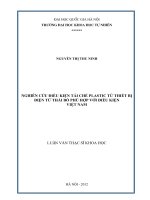 nghiên cứu điều kiện tái chế plastic từ thiết bị điện tử thải bỏ phù hợp với điều kiện việt nam