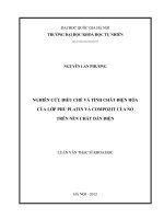 nghiên cứu điều chế và tinh chất điện hóa của lớp phủ platin và compozit của nó trên nền chất dẫn điện