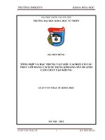 tổng hợp và đặc trưng vật liệu cacbon có cấu trúc lớp bằng cách sử dụng khoáng sét di linh làm chất tạo khung
