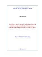 nghiên cứu hoàn thiện quy trình phân tích chì trong sản xuất thuốc gợi nổ chì azotua bằng phương pháp quang phổ hấp thụ nguyên tử