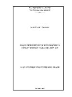 hoạch định chiến lược kinh doanh của công ty cổ phần viglacera tiên sơn