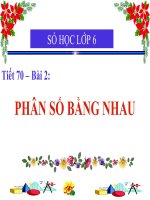 bài giảng số học 6 chương 3 bài 2 phân số bằng nhau