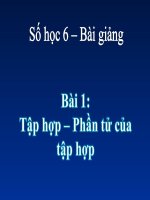 bài giảng số học 6 chương 1 bài 1 tập hợp. phần tử của tập hợp