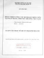 hoàn thiện công tác đánh giá nhân viên tại ngân hàng thương mại cổ phần kỹ thương việt nam
