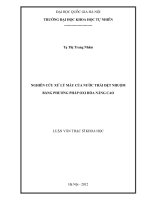 nghiên cứu xử lý màu của nước thải dệt nhuộm bằng phương pháp oxi hóa nâng cao
