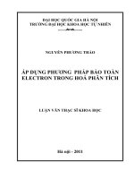 áp dụng phương pháp bảo toàn electron trong hóa phân tích
