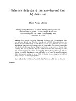 phân tích nhiệt của vệ tinh nhỏ theo mô hình hệ nhiều nút tt