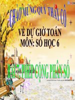 bài giảng số học 6 chương 3 bài 7 phép cộng phân số