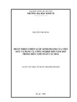 hoàn thiện chiến lược kinh doanh của viện máy và dụng cụ công nghiệp đến năm 2015 trong bối cảnh toàn cầu hóa