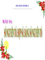bài giảng số học 6 chương 1 bài 14 số nguyên tố. hợp số. bảng số nguyên tố