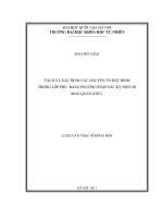 tách và xác định các nguyên tố đất hiếm trong lơp phủ bằng phương pháp sắc ký điện di mao quản ( cec)