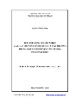 đổi mới công tác bổ nhiệm và luân chuyển cán bộ quản lý các trường trung học cơ sở huyện tam dương, tỉnh vĩnh phúc
