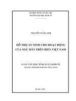 hỗ trợ an ninh cho hoạt động của ngư dân trên biển việt nam