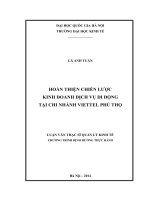 hoàn thiện chiến lược kinh doanh dịch vụ di động tại chi nhánh viettel phú thọ
