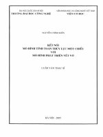 kết nối mô hình tính toán thuỷ lực một chiều với mô hình phát triển vết vỡ