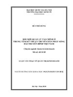 đổi mới quản lý tài chính ở trung tâm kỹ thuật truyền dẫn phát sóng đài truyền hình việt nam