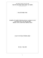 nghiên cứu biến tính tio2 bằng cacbon và sắt làm chất xúc tác quang hóa trong vùng ánh sáng trông thấy