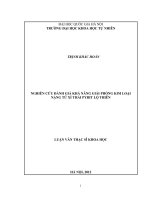 nghiên cứu đánh giá khả năng giải phóng kim loại nặng từ xỉ thải pyrit lộ thiên