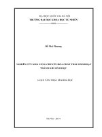 nghiên cứu khả năng chuyển hóa chất thải sinh hoạt thành khí sinh học