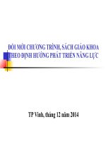 ĐỔI MỚI CHƯƠNG TRÌNH, SÁCH GIÁO KHOA THEO ĐỊNH HƯỚNG PHÁT TRIỂN NĂNG LỰC
