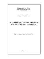 các giải pháp phát triển thị trường bảo hiểm nhân thọ ở việt nam hiện nay