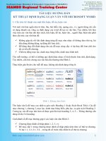 tài liệu hướng dẫn kỹ thuật định dạng luận văn với microsoft word