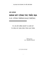 GIÁM SÁT CÔNG TÁC TRẮC ĐỊA XÂY DỰNG CÔNG TRÌNH GIAO THÔNG