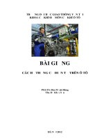 bài giảng các hệ thống cơ điện tử trên ô tô