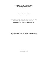 chiến lược phát triển dịch vụ datapost tại trung tâm khai thác vận chuyển - bưu điện tp. hà nội giai đoạn 2009 - 2014