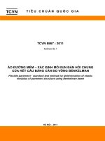 áo đường mềm  xác định mô đun đàn hồi chung của kết cấu bằng cân đo võng benkelman