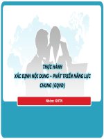 Thực hành xác định nội dung phát triển năng lực chung (GQVD)