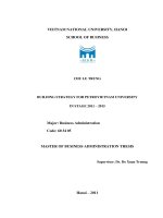 building strategy for petrovietnam university in stage 2011-2015