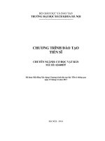 chương trình đào tạo tiến sĩ chuyên nghành cơ học vật rắn