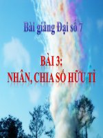 bài giảng đại số 7 chương 1 bài 3 nhân, chia số hữu tỉ